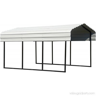 Steel Carport 10 x 15 x 7 ft. Black/Eggshell 569719760